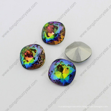 Point Back Square Crystal Loose Glass Beads (DZ-3010)